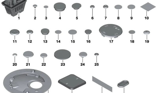 Base de sellado y aislamiento OEM 07147128619 para BMW F20, F21, F22, F23, F87, F30, F31, F34, F80, G20, G21, F32, F33, F36, F82, F83, F90, G30, G31, G32, G11, G12, F91, F92, F93, G14, G15, G16, F25, F97, F26, F98, G01, G02, G05, G06, G07, G29 y MINI