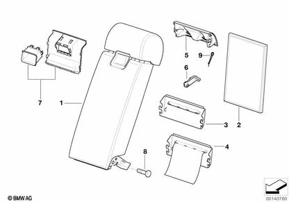 Cubierta para BMW Serie 3 E46 (OEM 52207016001). Original BMW.