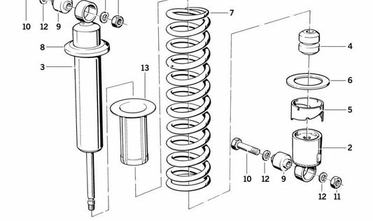 OEM du ressort arrière supérieur 33531451990 pour BMW (E34, E36, Z3). BMW d'origine.