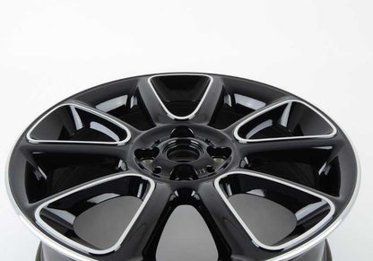 Llantas de aleación OEM 36116850504 Sandblast Turned 132 para MINI R55, R56, R57, R58, R59. Diseño bicolor negro/brillo, 17", ET48. Original MINI.