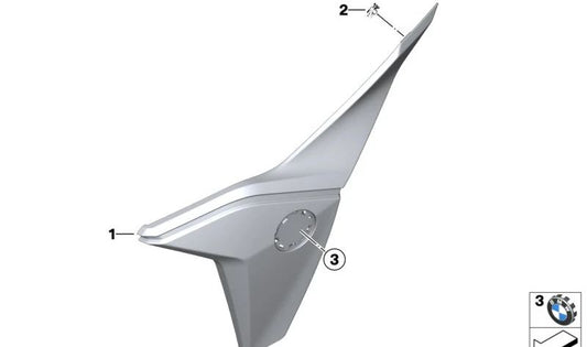 Embellecedor del radiador izquierdo OEM 46638403885 para BMW Motorrad F 900 R, F 900 R A2... y más. Original BMW Motorrad.