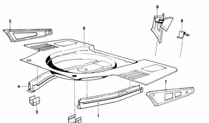 Separador de maletero original OEM 41131855007 para BMW Serie 3 (E21).