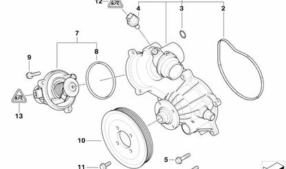Polea para BMW Serie 7 E65, E66 (OEM 11517506667). Original BMW