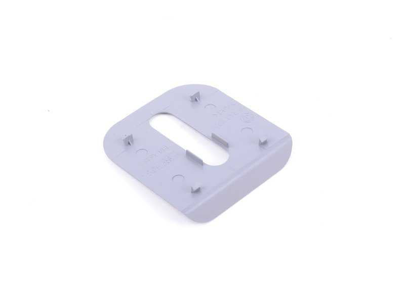 Cubierta del gancho de cierre gris OEM 51493418688 para BMW X3 E83 y E83N. Original BMW.