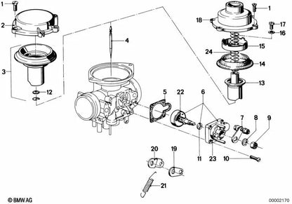 Tornillo cabeza redonda OEM 13111337367 para BMW R50/5, R80 GS, R100 RT... y más. Original BMW Motorrad.