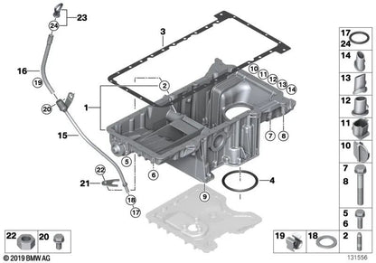 Guide tube, lower for BMW X5 E53 (OEM 11437537301). Original BMW.