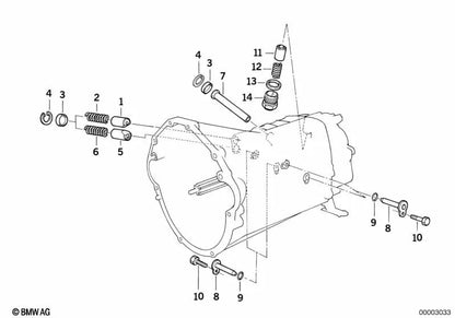 Locking pin for BMW 8 Series E31 (OEM 23311222221). Original BMW.