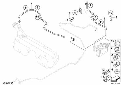 Conducto de ventilación para BMW Z4 E85, E86 (OEM 16137836852). Original BMW