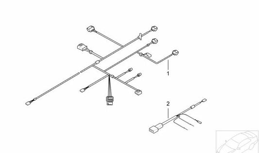 Heating and air conditioning wiring harness OEM 61126900269 for BMW E38. Original BMW.