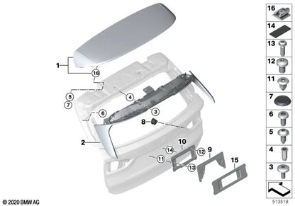 Aeroblade für BMW X1 F48, F49 (OEM 51627360536). Original BMW