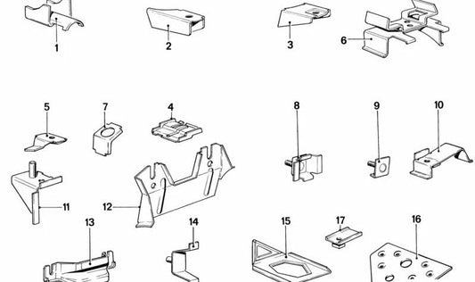OEM refrigerant expansion deposit support 41141879020 for BMW E21. Original BMW.