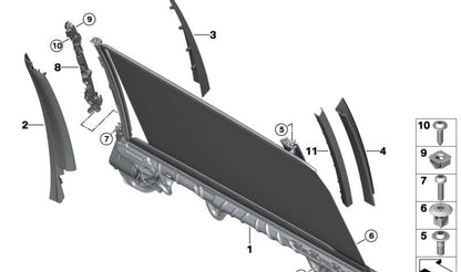 Tornillo chapa OEM 07119907274 para BMW {F20, F21, F22, F23, F45, F46, F87, F30, F31, F34, F32, F33, F36, F90, G30, G31, G32, G11, G12, F93, G16, F48, F39, G07, E89, I12} y MINI {F54, F55, F56, F57, F60}. Original BMW y MINI.