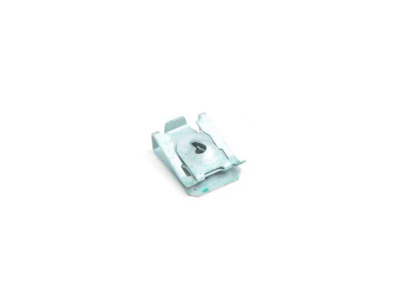 Nut with safety clip OEM 07147330002 for BMW E81, E82, E88, F23, F45, F46, F87, E90, E91, E92, E93, E84, E89 and Mini F57. Original BMW and Mini.