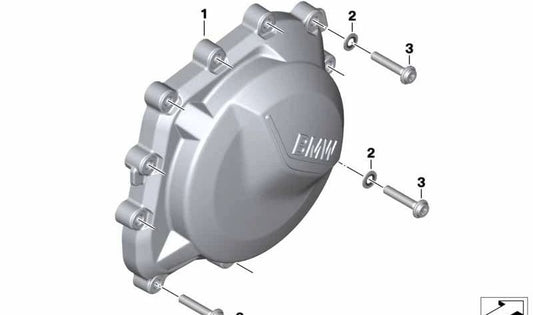 Tampa da embreagem OEM 11148392356 para BMW Motorrad R 1200 Gs (K25), R 1200 R (K27), R 1200 RT (K26), R 1200 ST (K28). BMW Motorrad original.