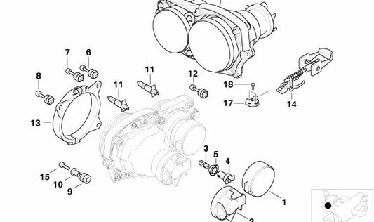 Tornillo OEM 63127667242 para BMW Motorrad R 1150 GS (RR21), R 1150 R (RR28). Válido para modelos fabricados entre 1999 y 2006. Pieza original BMW Motorrad.
