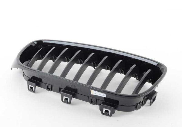 Parrilla decorativa delantera derecha negro brillo OEM 51712410146 para BMW Serie 3 F34 GT, F34 GT LCI. Original BMW.