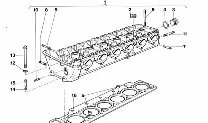 Espárrago OEM 07129908160 para BMW E21, E30, E12, E28, E34, E24, E23. Original BMW.