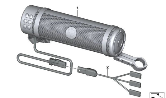 OEM vorderer Kabelverteiler 77532468181 für BMW R 18, R 18 Classic, R 18 Roctane, R 18 B, R 18 Transcontinental Motorräder. Original BMW Motorrad.