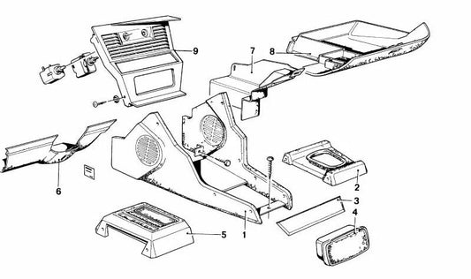 Tapa embellecedora OEM 51161832675 para BMW Serie 3 E21. Pieza original BMW.