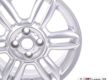 Jante de liga leve 6.5Jx16 ET48 prata OEM 36116791940 para MINI R56, R56 LCI, Clubman R55, R55 LCI, Cabrio R57, R57 LCI, Coupé R58, Roadster R59. MINI originais.