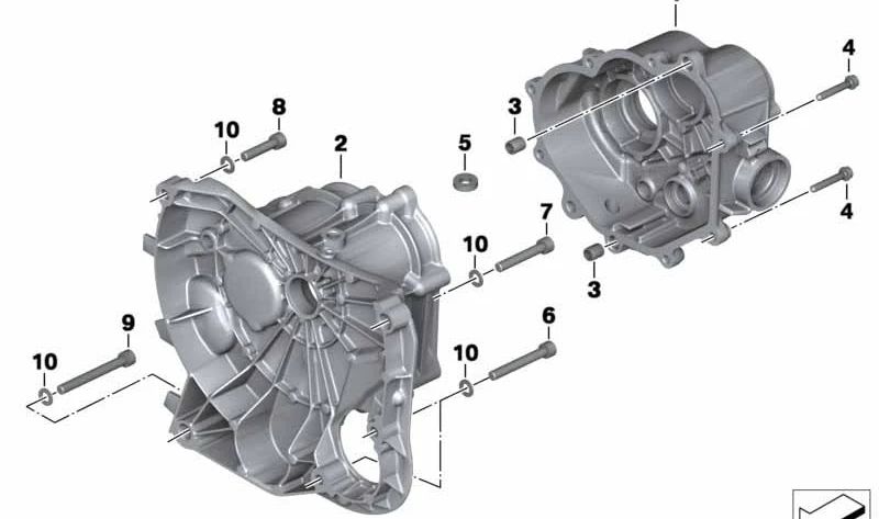 Tapa del cárter schwarz OEM 23007726396 para BMW Motorrad R nineT, R 1200 GS, R 1200 GS Adventure, R 1200 R, HP2 Sport. Original BMW Motorrad.