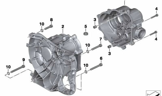 Tapa del cárter schwarz OEM 23007726396 para BMW Motorrad R nineT, R 1200 GS, R 1200 GS Adventure, R 1200 R, HP2 Sport. Original BMW Motorrad.