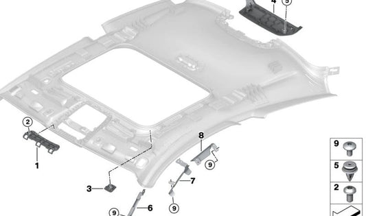 Cubierta embellecedora para carcasa de retrovisor OEM 51446993521 para BMW G22, G82. Original BMW.