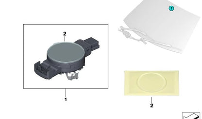 Sensor de lluvia, luz, solar y empañamiento OEM 61356832976 para BMW F07, F07N, F10, F10N, F11, F11N, F18, F18N, F06, F06N, F12, F12N, F13, F13N, F01, F01N, F02, F02N, F04, F25, F26. Original BMW.