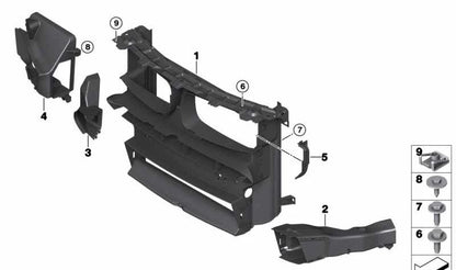 Rechte Bremsluftkanal für BMW X5 F85, X6 F86 (OEM 51748056316). Original BMW.