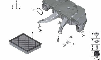 Soporte cubre motor acústico OEM 11147807250 para BMW E46, E90, E91, E92, E93, E60, E61, E63, E64, E65, E66, E83, E53, E70, E71. Original BMW.
