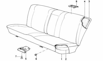 Embellecedor reposabrazos OEM 52201963126 para BMW E34, E32. Original BMW.