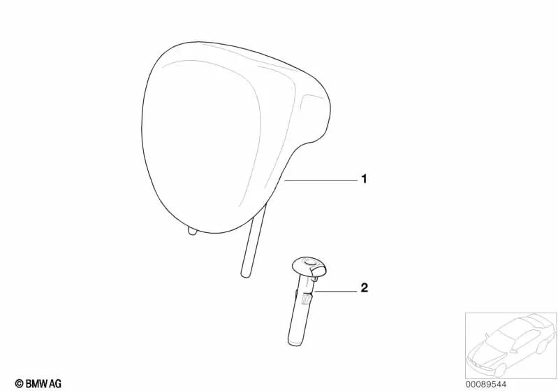 Guide de tête réglable pour les modèles Mini, R50, R52, R53 (OEM 52100804934). Mini produit d'origine
