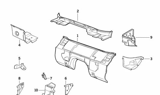 Travesaño delantero OEM 41118108787 para BMW E31. Original BMW.