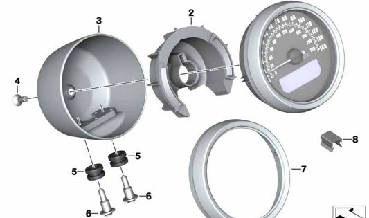 Cuadro de instrumentos OEM 62111691261 para motos BMW R nineT, R nineT Pure, R nineT Scrambler, R nineT Racer, R nineT Urban G/S. Original BMW Motorrad.