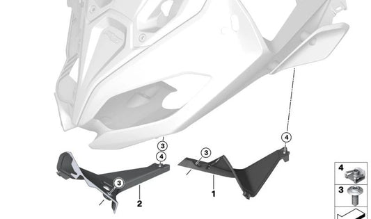 OEM Inner Auction 46637105869 for BMW Motorrad R 1250 rs, R 1200 rs. Original BMW Motorrad.