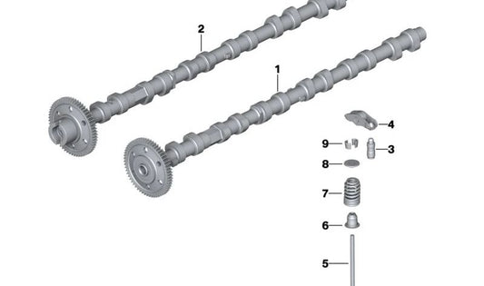 Exhaust Camshaft for BMW E90, E91, E92, E93, E60, E61, E63, E64, E65, E66, E83, E70, E71 (OEM 11317791580). Original BMW