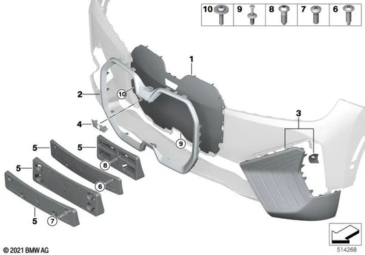 Vorderregistrierungsunterstützung für BMW I I20 (OEM 51137933619). Original BMW