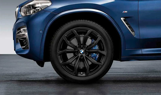 Complete Y-Spoke 695 rim set for BMW E70, E53, 3 Series E46, F30 (OEM 10019275). Original BMW