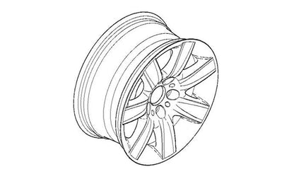 Wheels en alliage Star Classic 17 "OEM 36111097138 pour la série BMW 7 E38 (tous les modèles compatibles). BMW original.