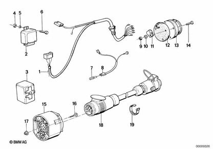 Tuerca hexagonal para BMW F52, F45, E30, E34, E39, E60, E61, E24, E63, E64, E32, F01, F02, E31, F49N, E53 (OEM 07119906520). Original BMW