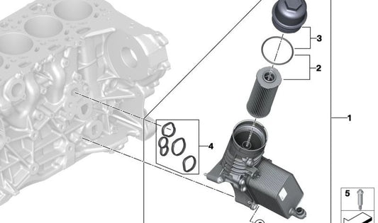 Juego de juntas OEM 11427926182 para BMW G20, G20N, G21, G21N, G22, G22N, G23, G23N, G26, G26N, G30N, G31N, G60, G61, G32N, G11N, G12N, G70, G14, G15, G16, G01, G01N, G02, G02N, G05, G05N, G06, G06N, G07, G07N. Original BMW.