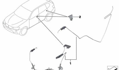Right door handle light OEM 63177473684 for BMW F25, F26. Original BMW.