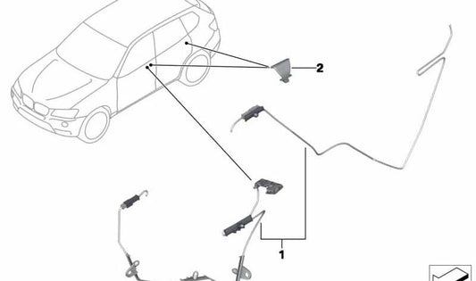 LED -Licht für Türgriffe OEM 63319209173 für BMW F25, F26. Original BMW.
