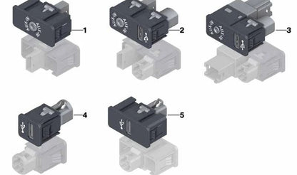 Módulo USB/AUX-IN OEM 84109229247 para BMW F20, F21, F22, F23, F87, F30, F31, F34, F35, F80, F32, F82, F83, F48, F49 y MINI R55, R56, R57, R58, R59, R60, R61. Original BMW/MINI.