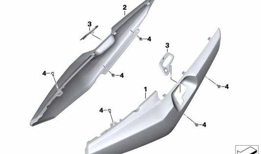 Paramento derecho OEM 46638520236 para motos BMW K 1600 GT, K 1600 GTL, R 1200 RT, R 1250 RT. Original BMW Motorrad.