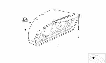 Cuadro de instrumentos OEM 62116985688 para BMW E46. Repuesto original BMW, sin codificar, ideal para sustituir el panel de velocidad (MPH) y testigos del salpicadero. Original BMW.
