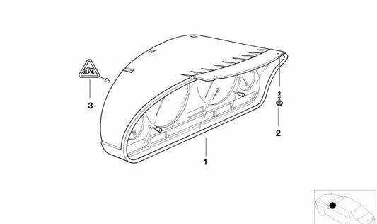 Ohne Codierungskombinationsinstrument für die BMW 3 E46 -Serie (OEM 62116985686). Original BMW