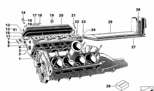 Filtre OEM 11420561207 pour les modèles BMW V8 3200 CS, 501, 502, 503 et 507. Compatible avec les versions de 1952 à 1965. Remplacement de BMW original.