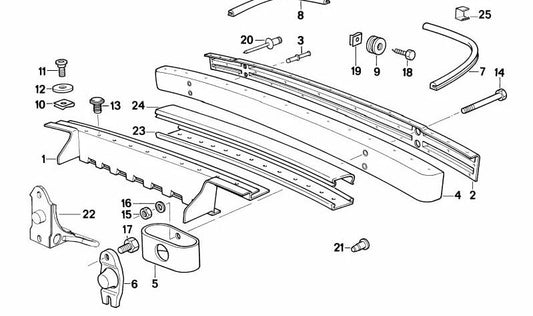 OEM 51112290813 Retaining Clip for BMW (All compatible models: E30, E32, E34, E36, E38, E39, E46, E53, E83, Z3). Original BMW.