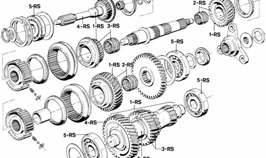 Kit reparación engranajes 3ª marcha OEM 23221202775 para BMW E12, E28, E24, E23. Original BMW.